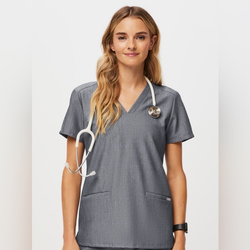Figs Technical Collection Heather Gray Top